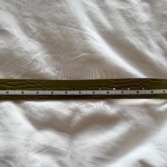 Steve Madden Olive Green Croc-Embossed Belt - Picture 4 of 5